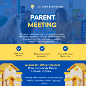 Parent Meeting Flyer English and Spanish