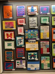 Student art work displayed