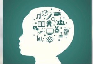 Child profile with clip art images