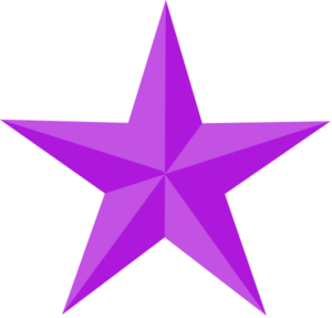 a purple star